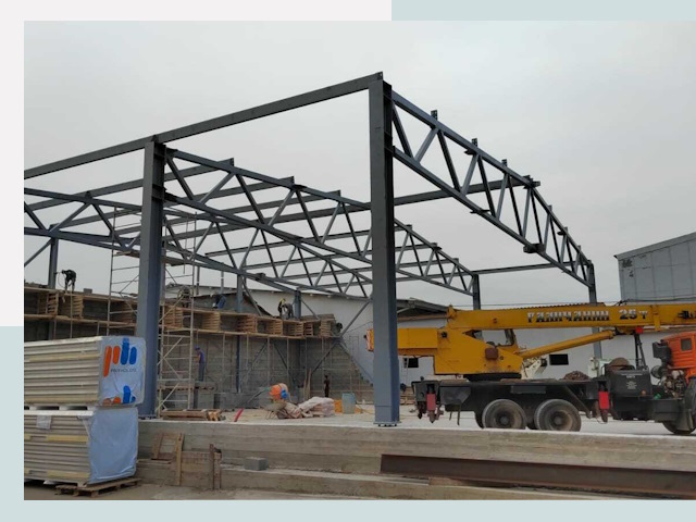 Строительство цехов в Ртищеве