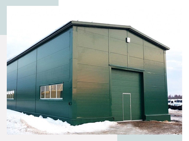 Двускатные ангары в Ртищеве