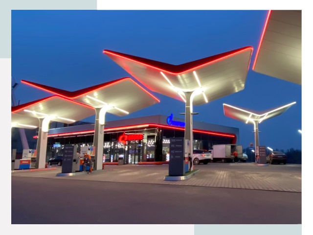 Навесы для АЗС в Ртищеве